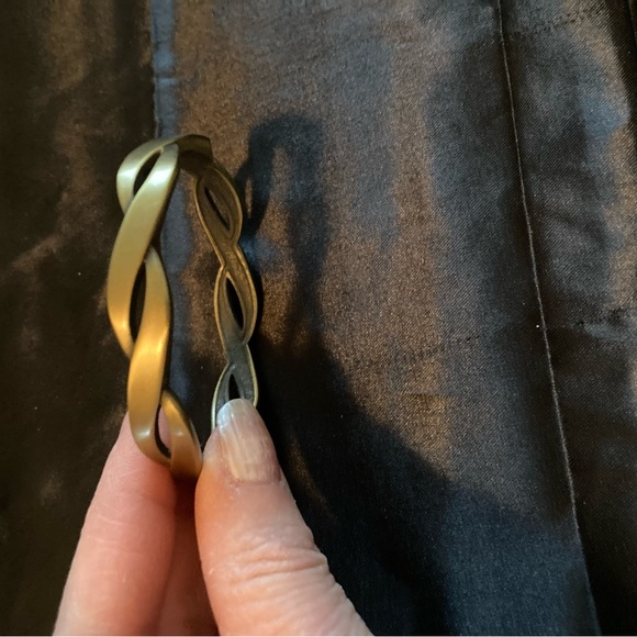 Burnished bronze CZ hinged bracelet - Picture 8 of 8